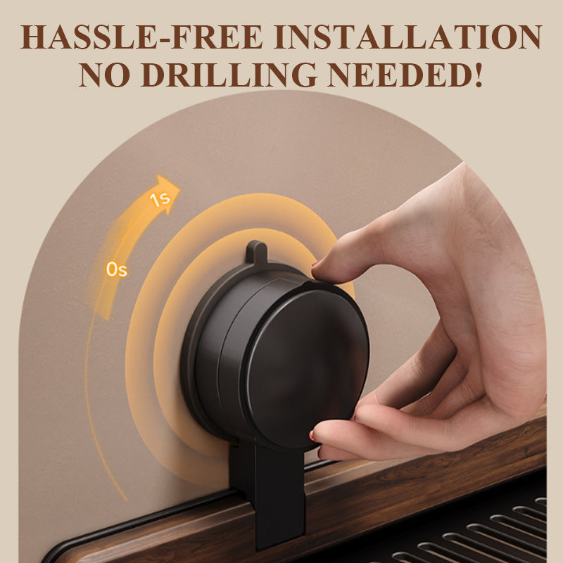 🔥Hot selling💥 Walnut Bathroom, Kitchen Suction Cup Shelf