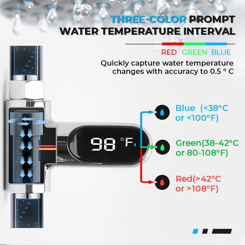 🔥Limited-Time Offer: 50% OFF!!!🔥🌡️ SHOWER THERMOMETER - LCD Display with Backlight, Easy Installation Without Tools, IPX7 Waterproof, Perfect for Modern Bathroom 🛁✨