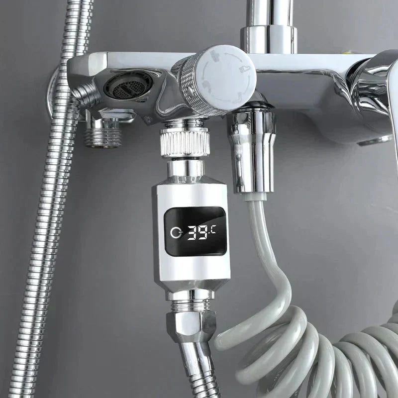 🔥Limited-Time Offer: 50% OFF!!!🔥🌡️ SHOWER THERMOMETER - LCD Display with Backlight, Easy Installation Without Tools, IPX7 Waterproof, Perfect for Modern Bathroom 🛁✨
