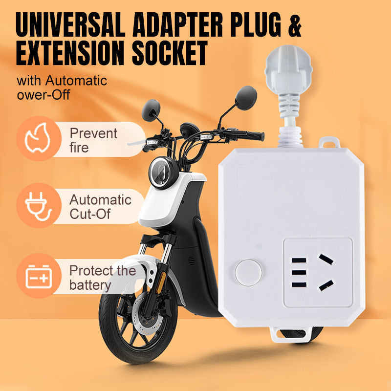 Universal Adapter Plug & Extension Socket with Automatic Power-Off