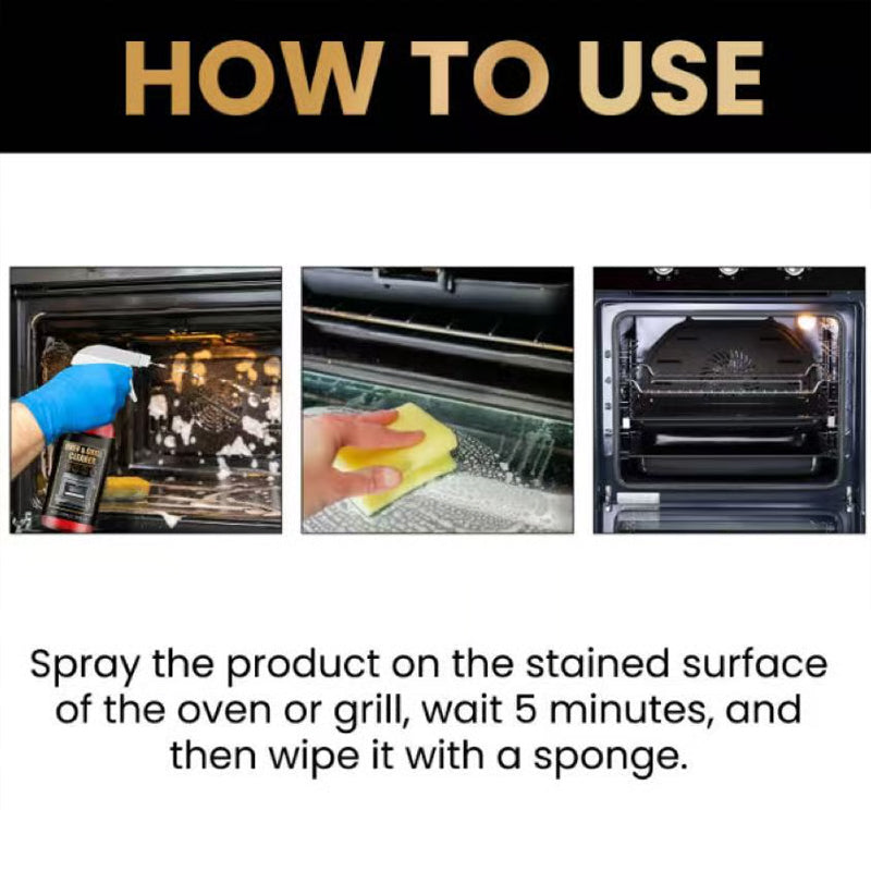 🧼 BUY 2 GET 1 FREE! ✨ Oven & Grill Cleaner Spray – Dissolves Grease in 5 Mins, No Scrubbing & Eliminates Odors 🔥  21 Reviews
