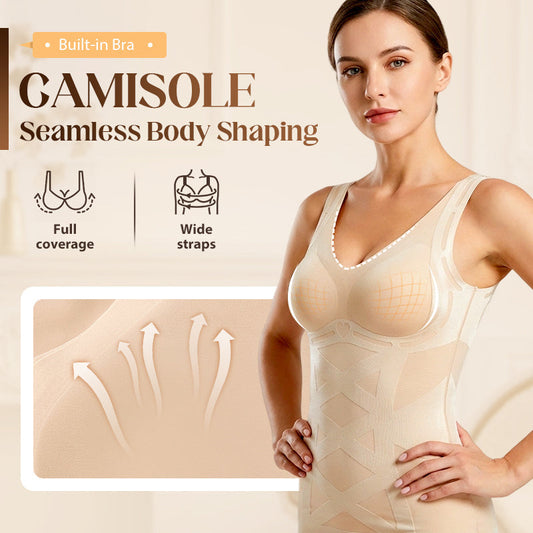 Seamless Body Shaping Camisole with Built-in Bra