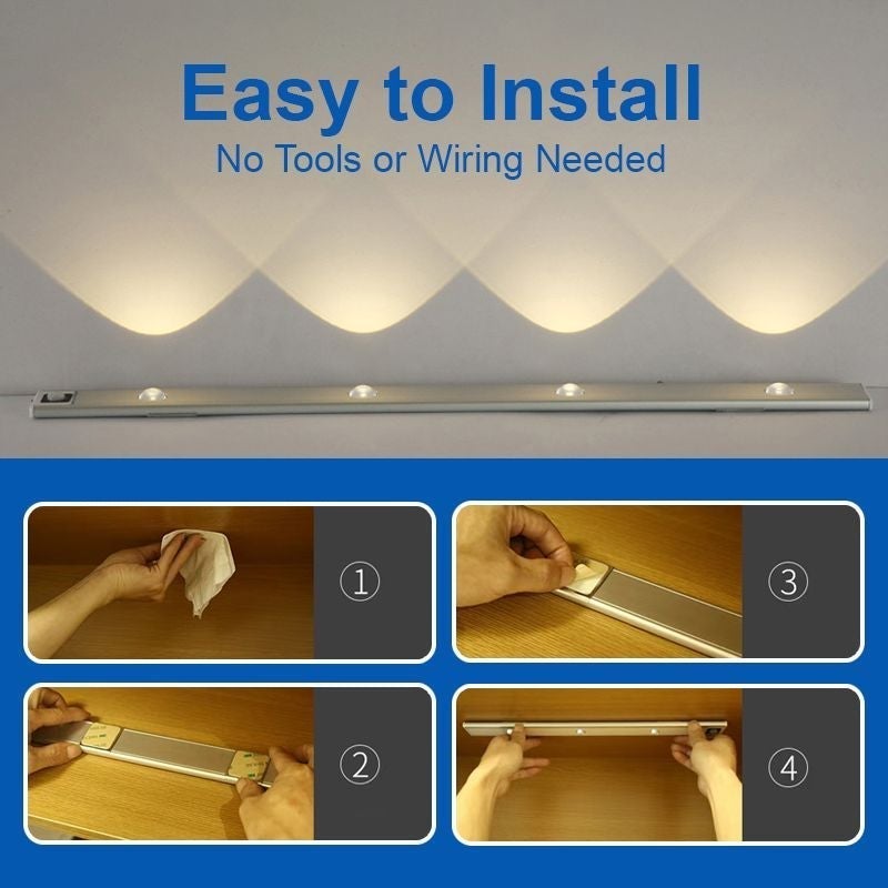 💡Promotion 60% OFF - 💡No Wiring Needed! Stick-On Motion Light for Dark Cabinets & Stairs