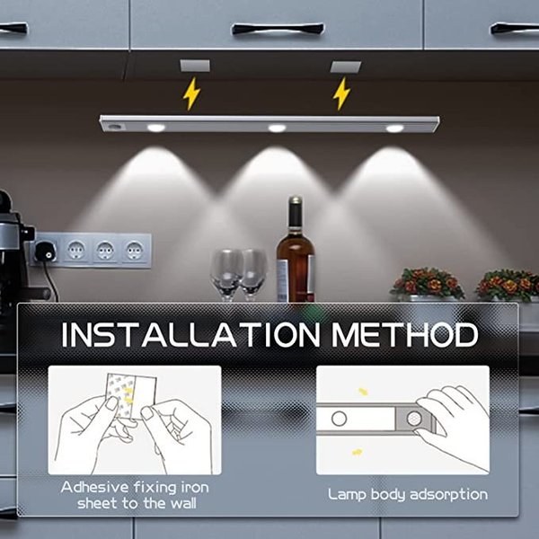 💡Promotion 60% OFF - 💡No Wiring Needed! Stick-On Motion Light for Dark Cabinets & Stairs