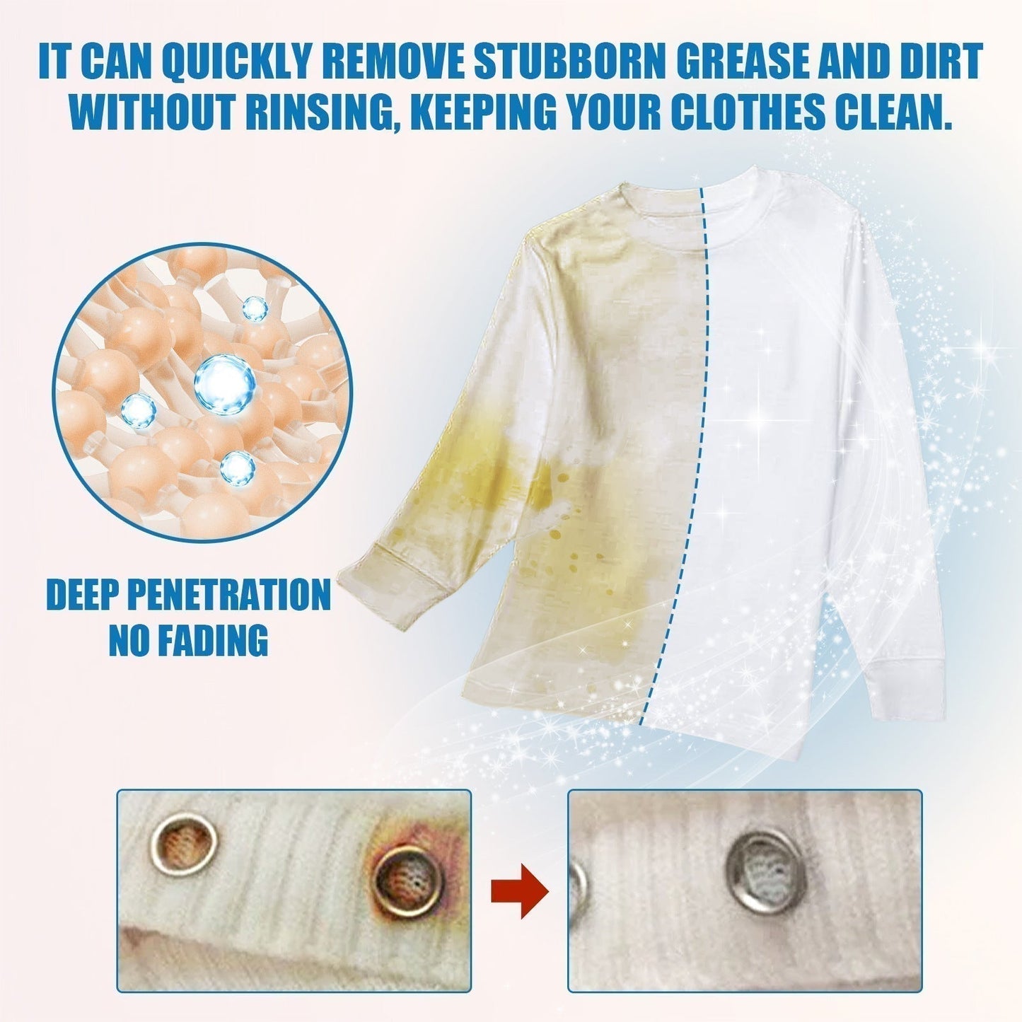 🏆 Last Day Special Price $14.99 ! 💐🔥Buy 2 Get 1 Free🔥Powerful Laundry Stain Remover Spray