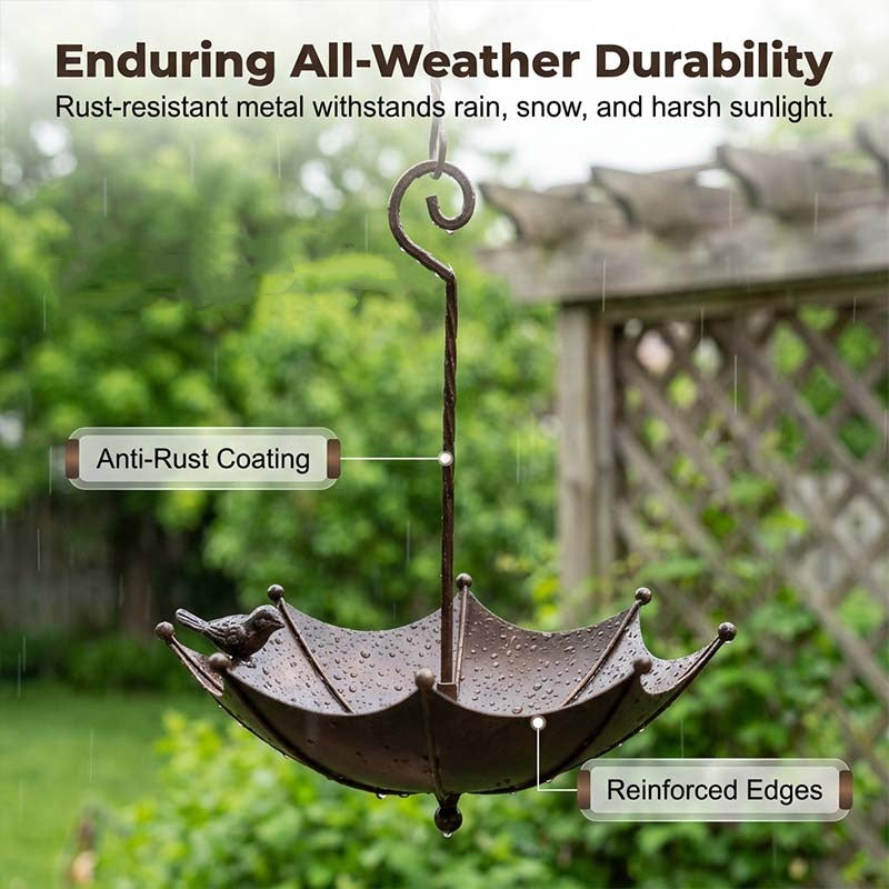 🔥 -50% This Week Only| Hanging Umbrella Bird Feeder & Bath