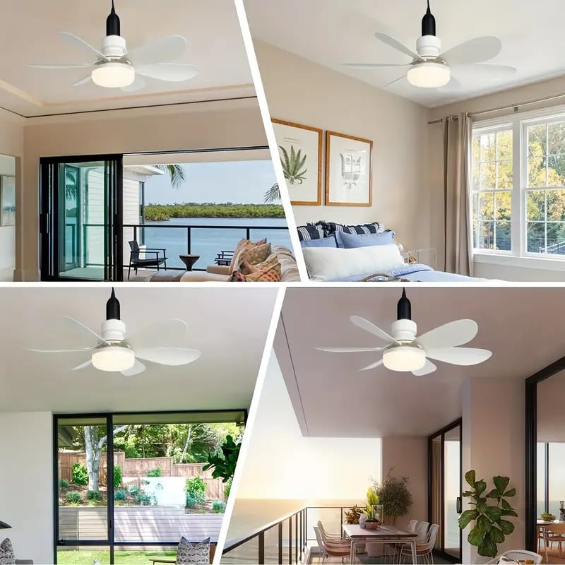 🔥sale-73%OFF-🎁2-IN-1 PORTABLE CEILING FAN & LIGHT with Remote Control