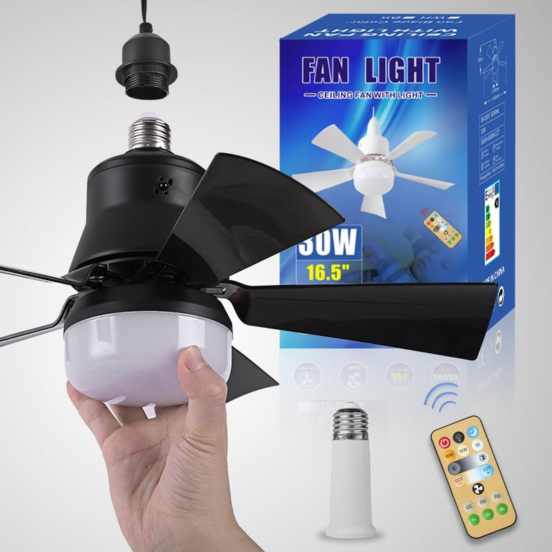 🔥sale-73%OFF-🎁2-IN-1 PORTABLE CEILING FAN & LIGHT with Remote Control