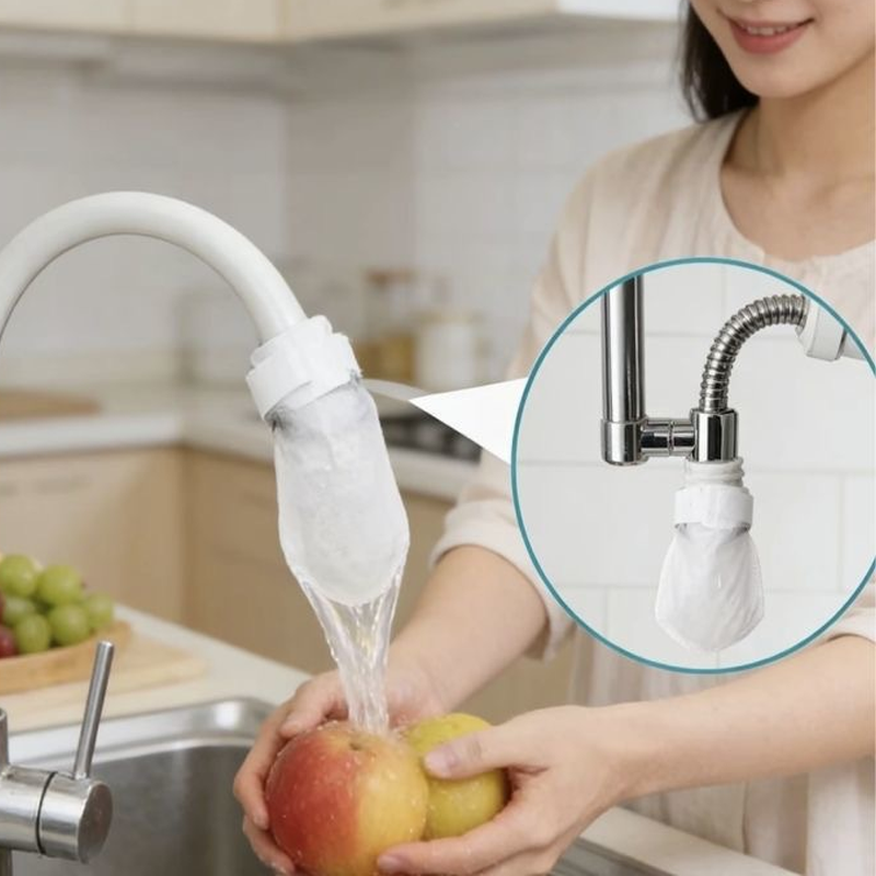 ⏰60%OFF⚡50K+ SOLD!💥Anti-Splash Kitchen Faucet Cotton Filter for Sediment & Rust Removal