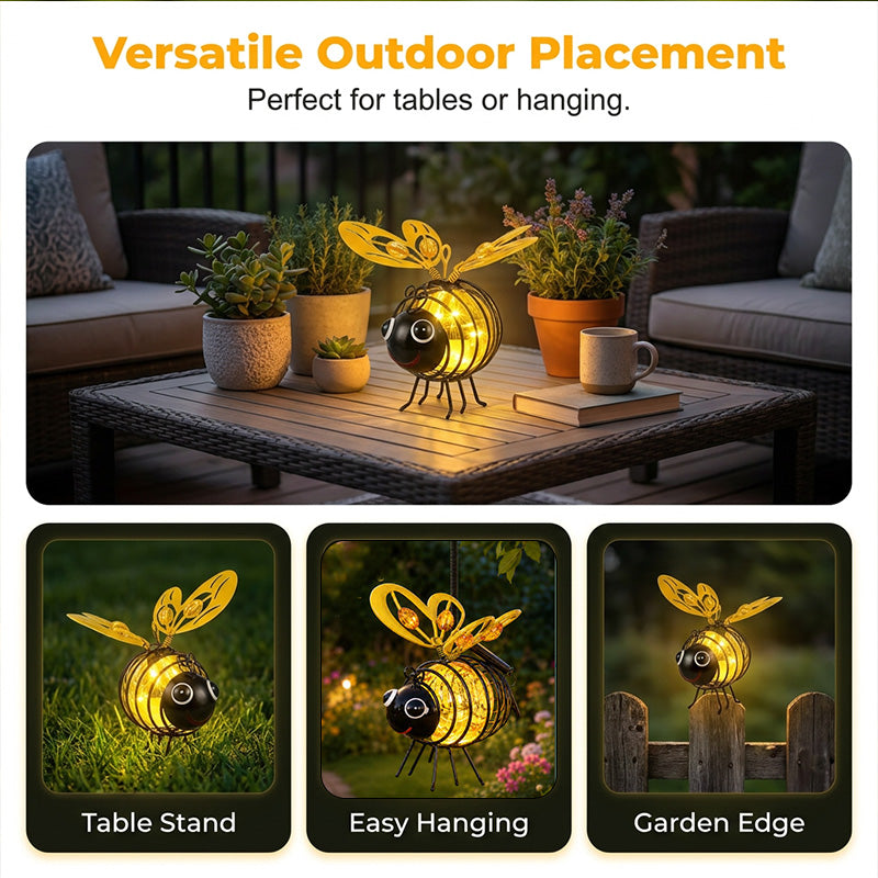 ⏰🔥LIMITED TIME 50% OFF!🔥50K+ SOLD! Hanging Solar Bee Light – Warm Amber Glow, Flicker-Free, Perfect for Garden Parties, Camping, or Kids’ Rooms – Spread Joy Day and Night 🌞🌜