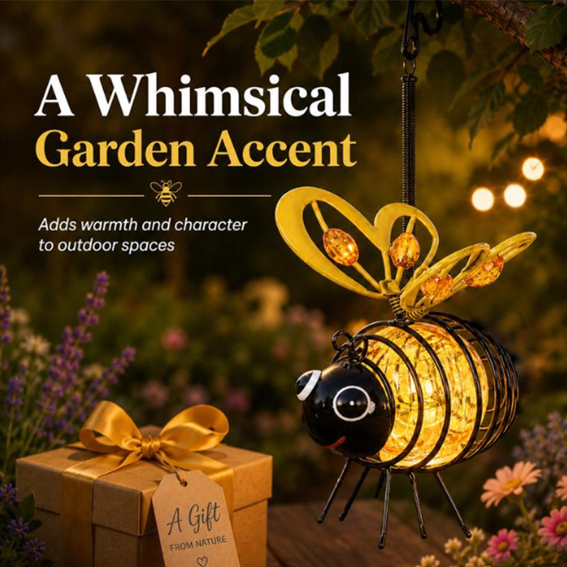 ⏰🔥LIMITED TIME 50% OFF!🔥50K+ SOLD! Hanging Solar Bee Light – Warm Amber Glow, Flicker-Free, Perfect for Garden Parties, Camping, or Kids’ Rooms – Spread Joy Day and Night 🌞🌜