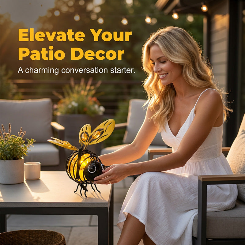 ⏰🔥LIMITED TIME 50% OFF!🔥50K+ SOLD! Hanging Solar Bee Light – Warm Amber Glow, Flicker-Free, Perfect for Garden Parties, Camping, or Kids’ Rooms – Spread Joy Day and Night 🌞🌜