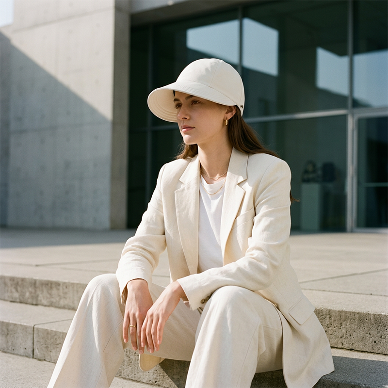 ✨Women’s UPF 50+ Elegant Foldable Sun Hat – Wide-Brim Cotton Bucket Hat with Neck Flap & Adjustable Strap 🌞🇬🇧 | Packable, Breathable & Beach-Ready