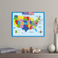 Geography Learning Poster Wall Map for Kids