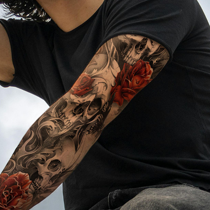 Large Full Sleeve Temporary Tattoos