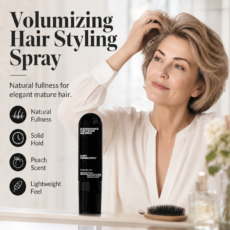 💨50% OFF NOW! Fluffy Hair Shaping Spray‑Lightweight Volumizing Mist, All‑Day Strong Hold Humidity‑Resistant Peach Scent Hair Spray for Fine Flat Thin Hair