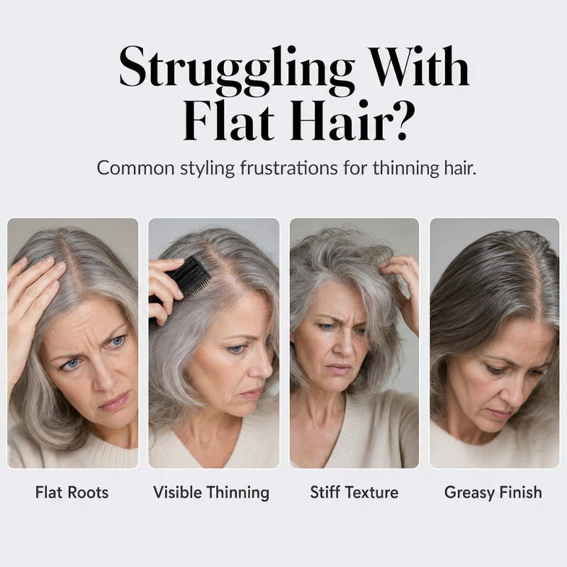 💨50% OFF NOW! Fluffy Hair Shaping Spray‑Lightweight Volumizing Mist, All‑Day Strong Hold Humidity‑Resistant Peach Scent Hair Spray for Fine Flat Thin Hair