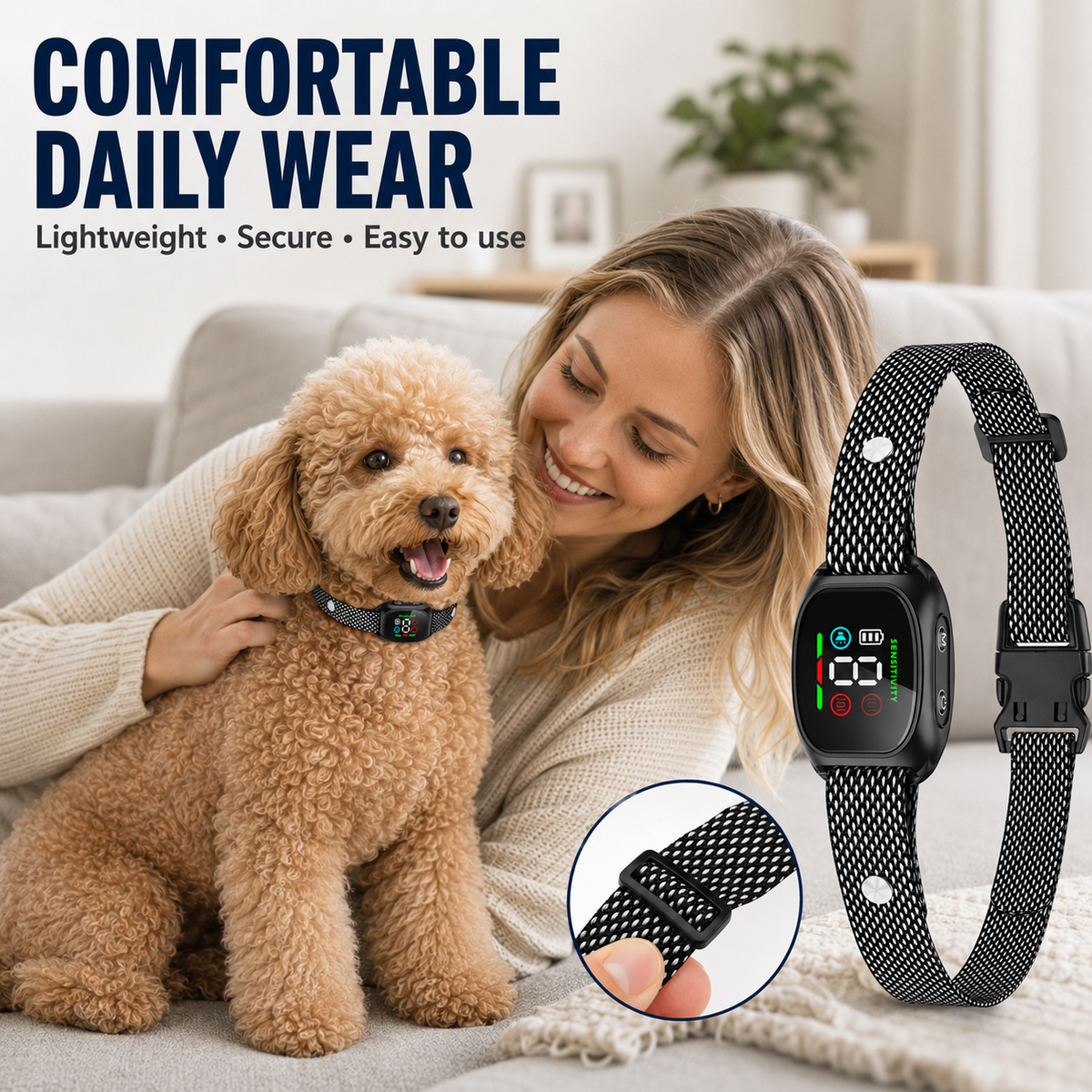 🐕2026 HOT SALE🥳💞50K+ SOLD! 🛡️🐾 50% OFF! Anti Bark Collar – Smart anti‑false triggering filters out other barks. IP67 waterproof & USB rechargeable – worry‑free training anywhere! 💦✅
