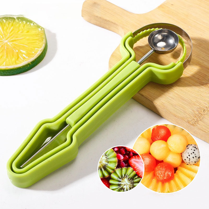 🐕2026 HOT SALE🥳💞50K+ SOLD! 🛡️3-in-1 Stainless Steel Melon Baller Scoop Tool Kit