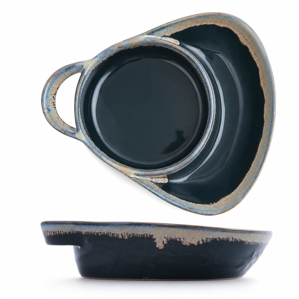 🥳2026 HOT SALE🥳💞50K+ SOLD! Retro Ceramic Divided Baking Dish with Single Handle